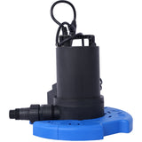 1/4 HP Automatic Swimming Pool Cover Pump 120 V Submersible with 3/4 Check Valve Adapter1850 GPH Water Removal for Pool Hot Tubs Rooftops Water Beds and More