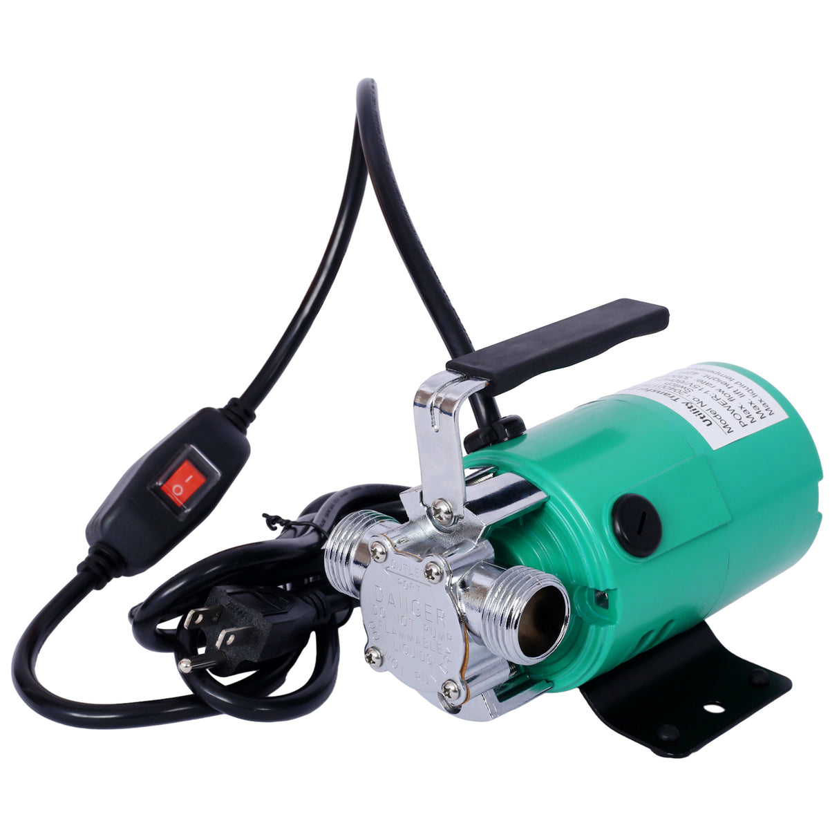 Water Transfer Pump 115V 330 Gallon Per Hour Portable Electric Utility na may ON/OFF Switch at 6' Water Hose Kit Alisin ang Tubig Mula sa Hardin na Hot Tub Pool Aquarium at Higit Pa