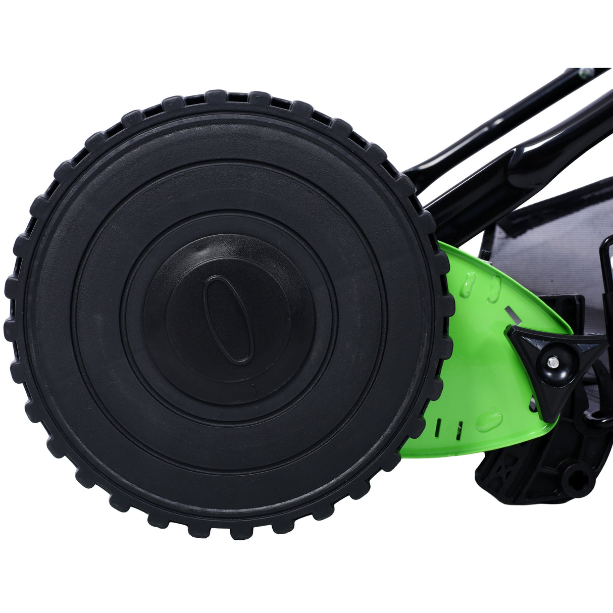 16-Inch 5-Blade Push Reel Lawn Mower with Grass Catcher Green