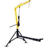 Receiver Hitch Mounted Hydraulic Swivel Pickup Truck Crane 1000 lbs Capacity With 3 Boom Capacities of 500 lbs 750 lbs and 1000 lbs--Yellow