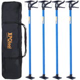 4 Pack Adjustable Support Pole Steel 3rd Hand System Rod for Jacks Cargo Bars Drywalls Cabinet Jacks for Installing Cabinets Extends from 45 to 114 Inch with Carrry Bag--Blue