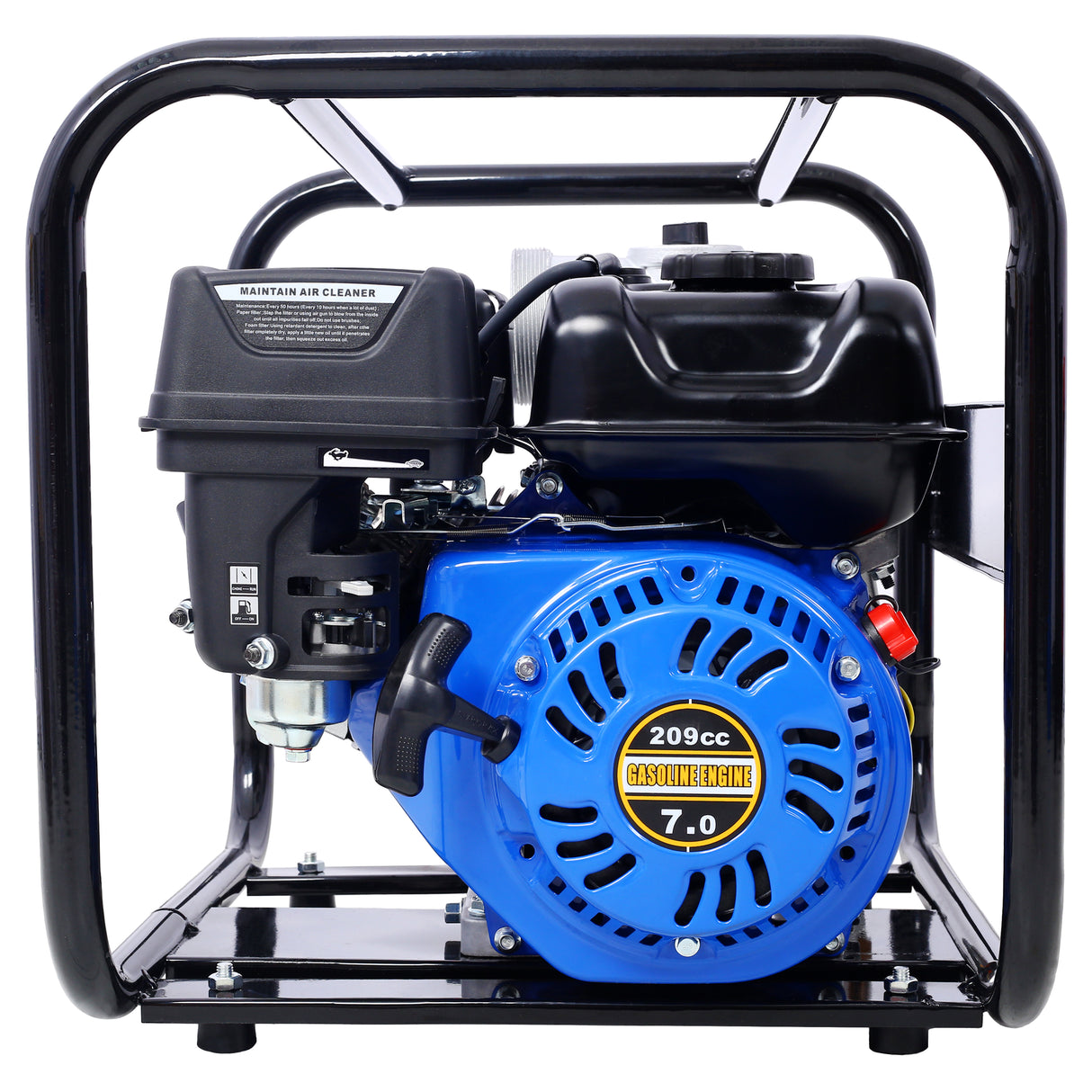 Semi Trash Water Pump 3 inch 209cc 7HP 4 Stroke OHV Engine Gas Powered 50 ft Discharge Hose 12 ft Suction Hose with Complete Fittings EPA Compliant