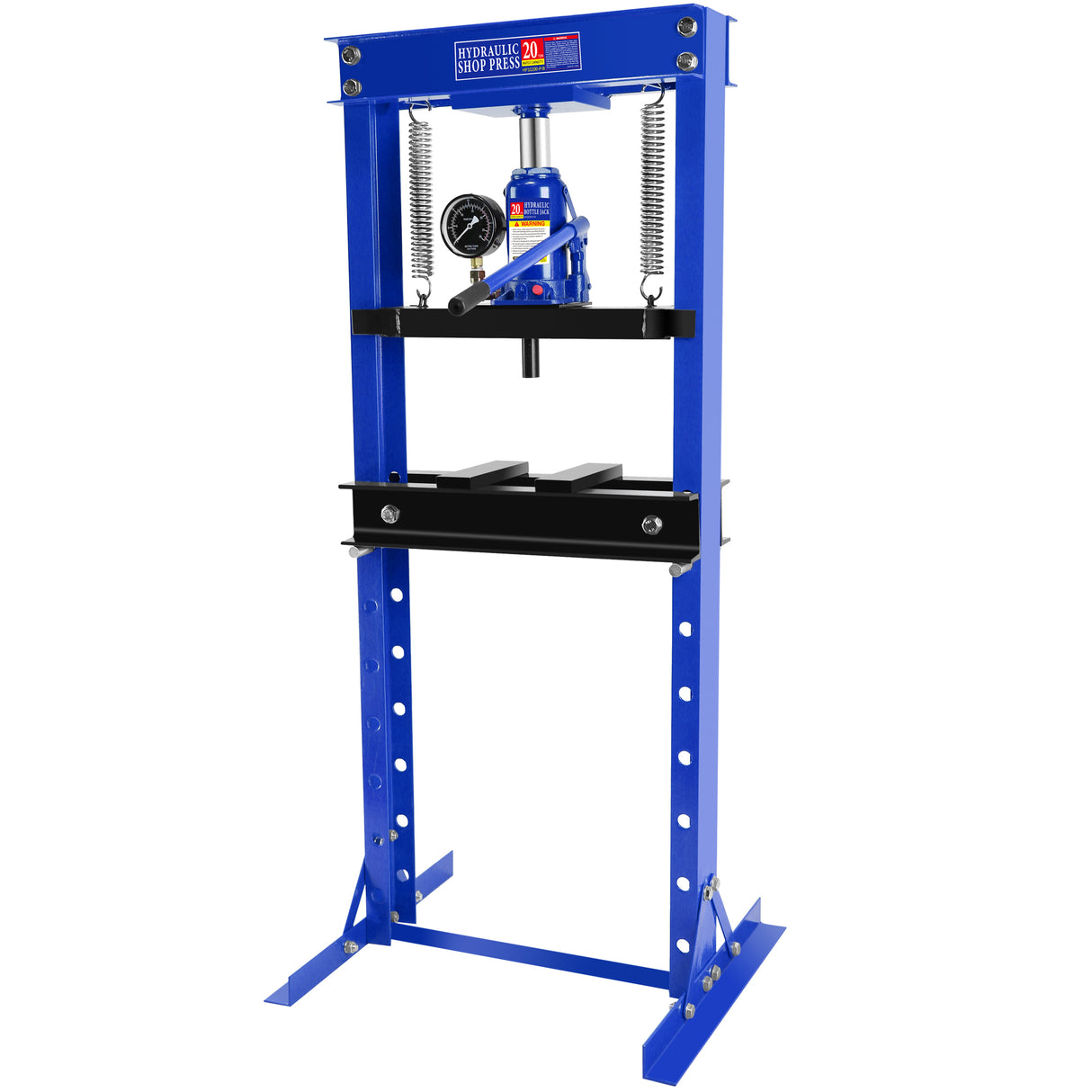 20 Ton Hydraulic Shop Press H-Frame Garage Floor Adjustable with Plate Working Table Taas