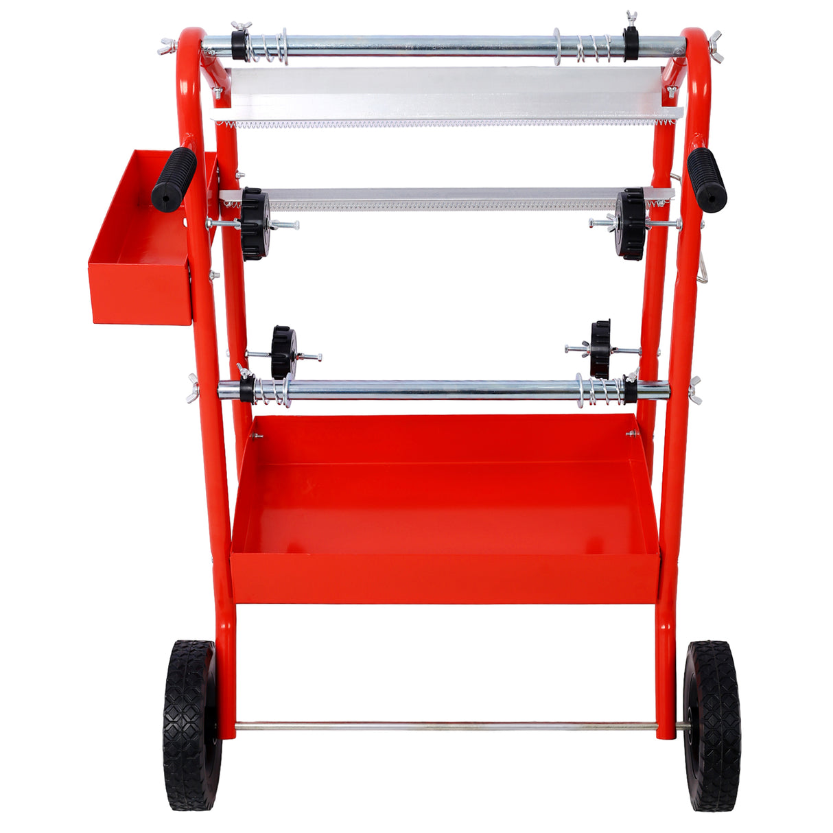 Machine à papier de masquage multi-rouleaux mobile 18" avec plateaux de rangement rouge