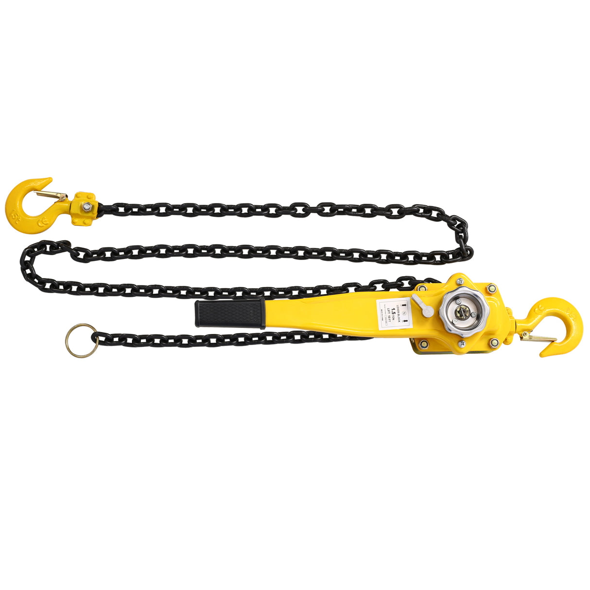 Lever Chain Hoist 1 1/2 Ton 3300LBS Capacity 5 FT Come Along with Heavy Duty Hooks Ratchet Lever Block Lift Puller