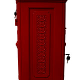 Mailbox Residential The Court Large-Capacity Letter Box Garden Floor Safety Outdoor Rainproof Postbox Statue--Red