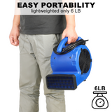 12 inch Simple Deluxe Air Mover 305 CFM mini-vloerventilator voor waterschade blauw