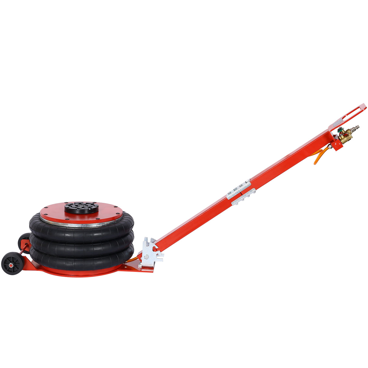 5T Triple Bag Air Jack Pneumatisch Heffen 16 inch Capaciteit 11000 lbs Gemakkelijk inklapbaar Terrein Rood