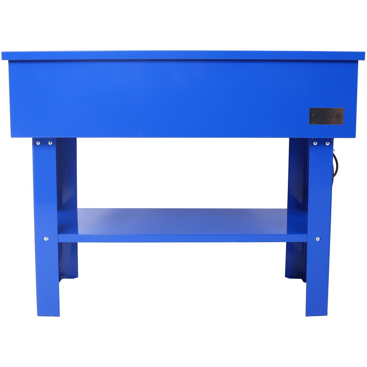 40 Gallon Parts Washer 24 Gallon Solvent Capacity 5 Gallon Per Minute Max Pump Output Heavy Duty Steel Powder Coated blue