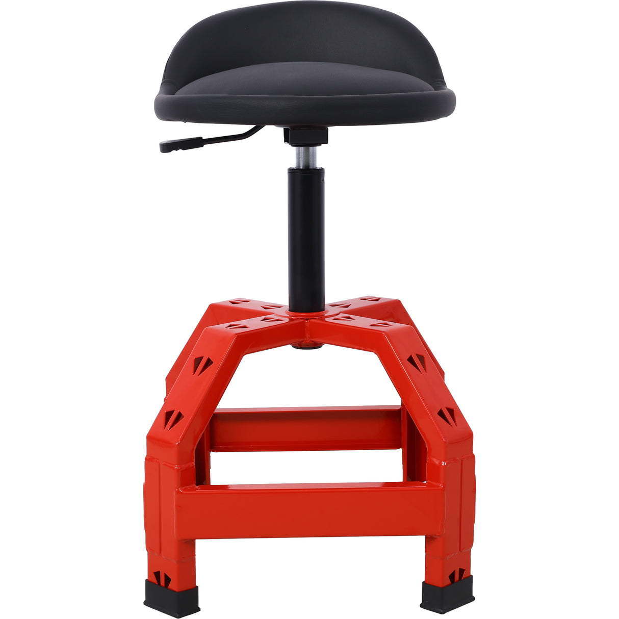 Pneumatic 360 Degree Swivel Stool Mechanics Rolling Creeper Seat Heavy Duty Red 300 lbs Capacity