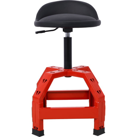 Tabouret pneumatique pivotant à 360 degrés, mécanique, siège rampant roulant, robuste, rouge