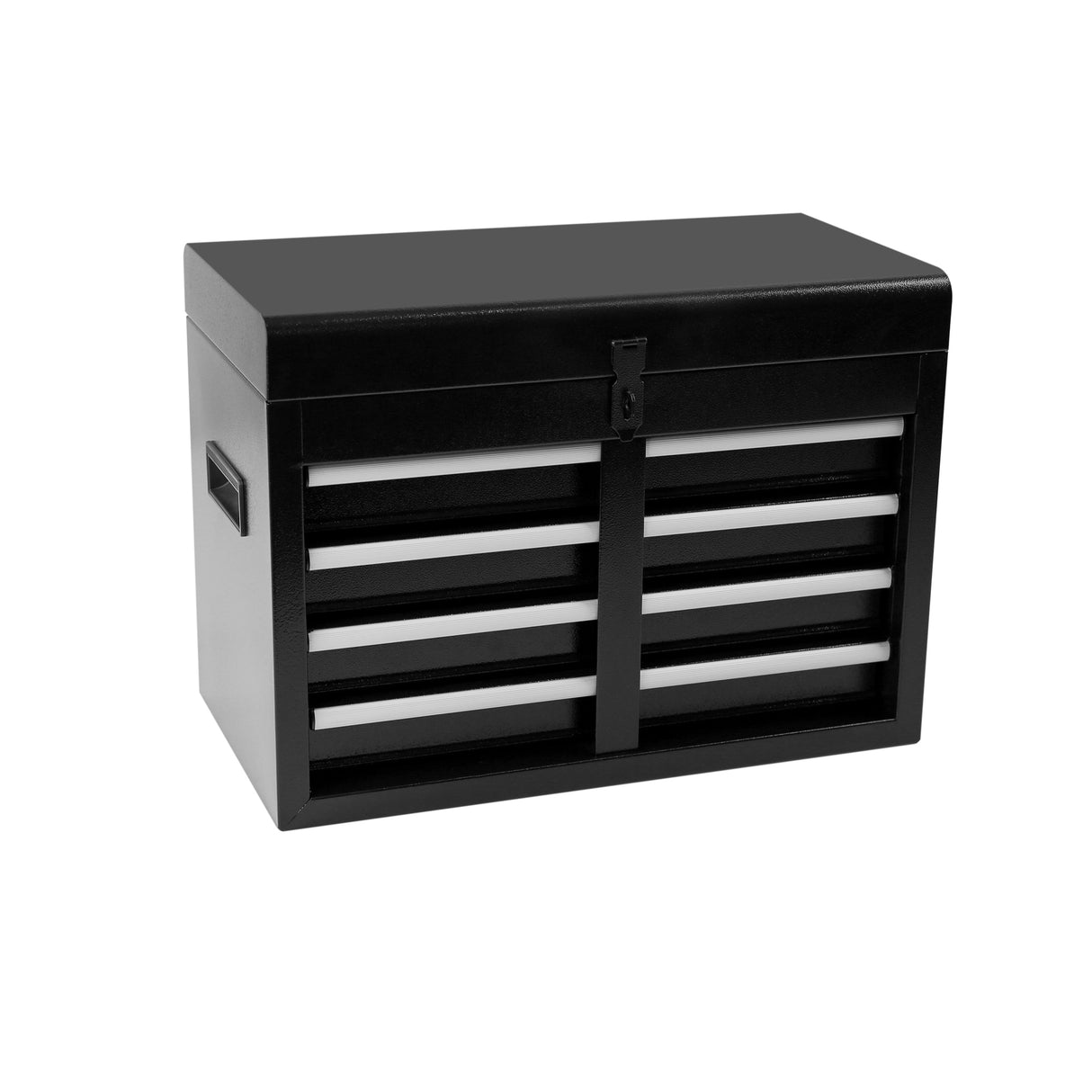 Organizador de taller con ruedas, caja de herramientas desmontable con 5 cajones, armario de almacenamiento grande y estante ajustable, color negro