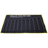 Jumbo Combination Wrench Set Extra Large Metric 1-5/16'' to 2'' Black Oxide with Pouch 11-piece