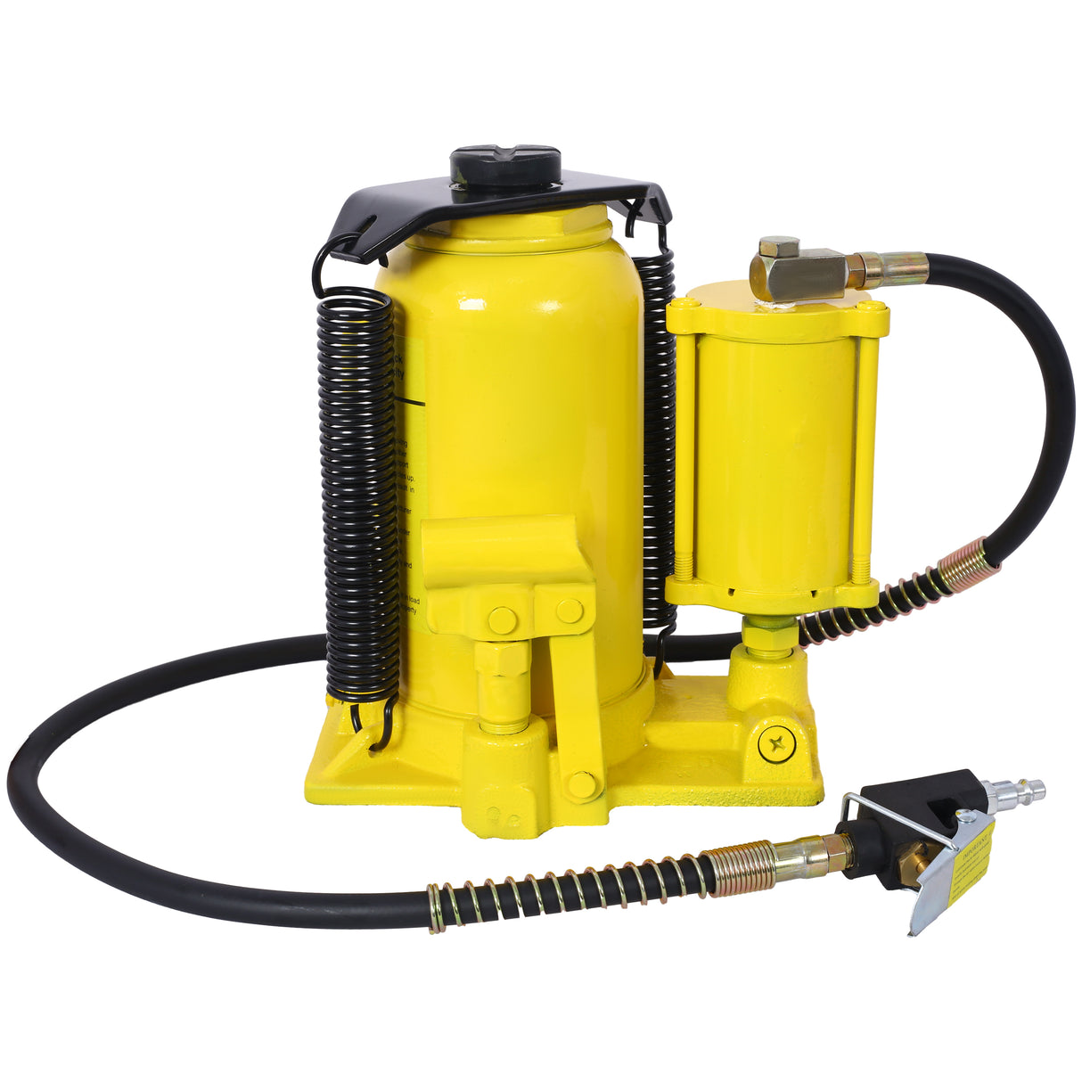 Air Hydraulic Bottle Jack 20 Ton/44029 LBS All Welded 10.2-19.7 inch Lifting Range Manual Handle and Pump for Car Pickup Truck RV Auto Repair Industrial Engineering--Yellow