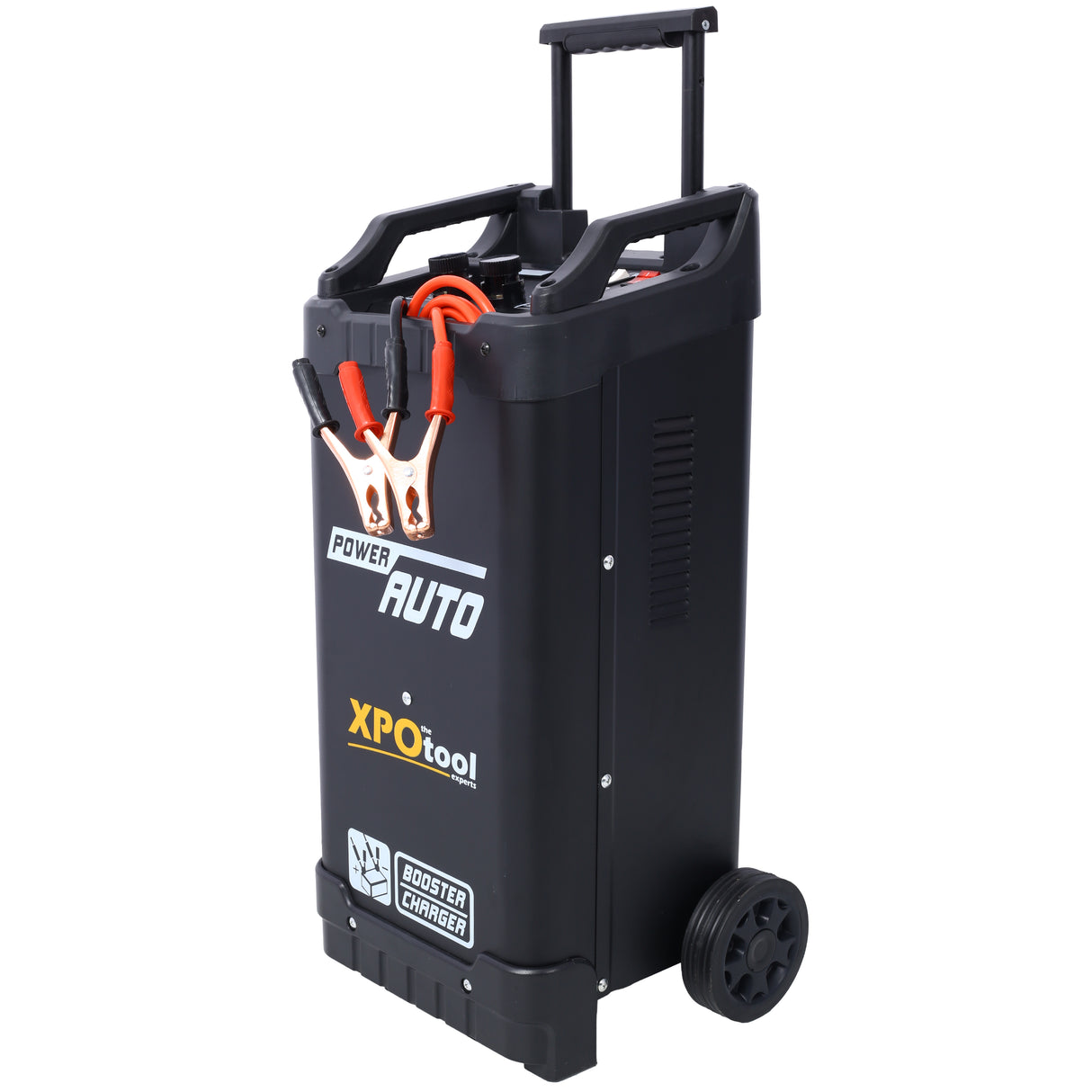 12V & 24V Wheeled Battery Charger Fully Automotive Battery Maintainer Jump Starter Dial Display Telescopic Handle