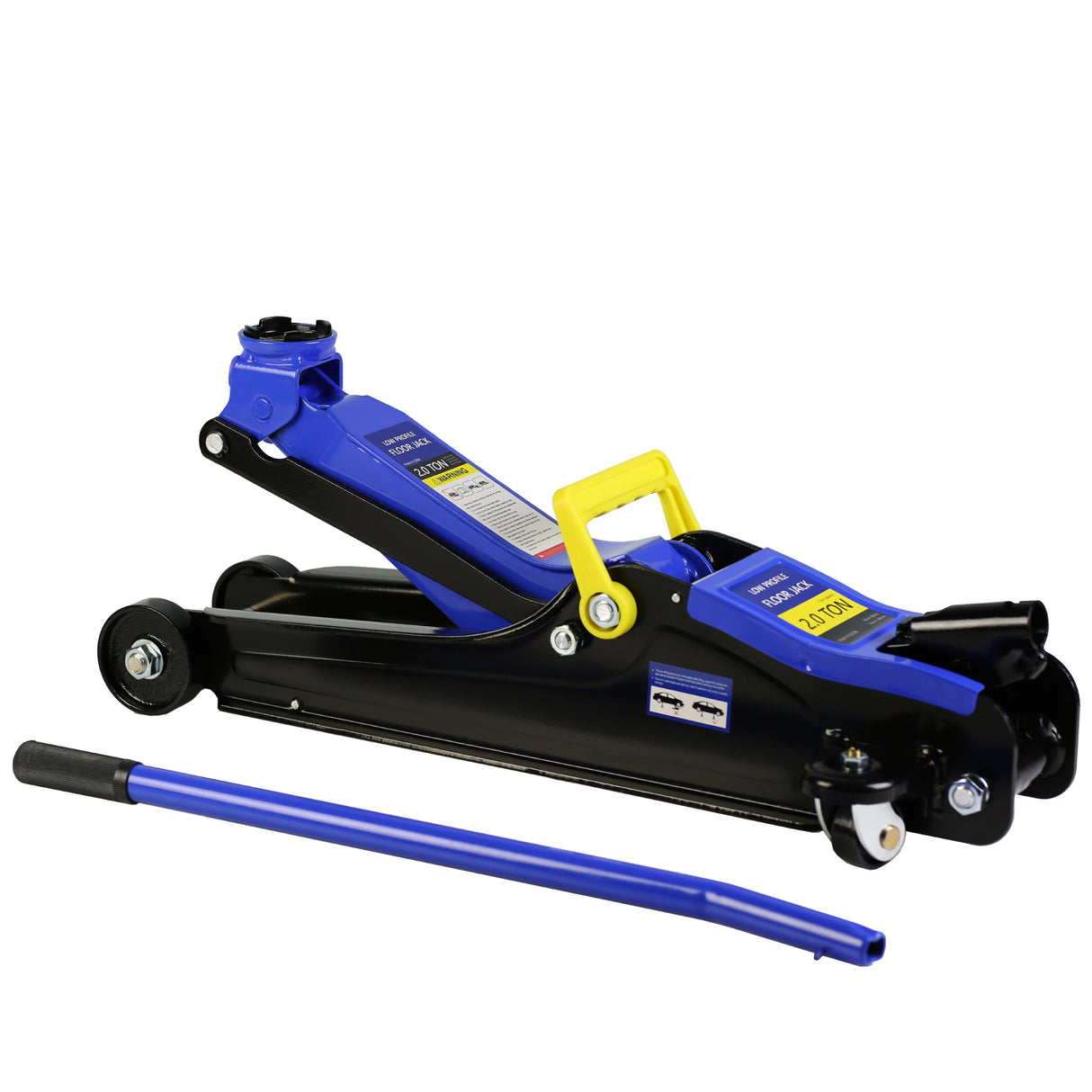 2 Ton Low Profile Floor Jack 3t Stand Bandenreparatieset Heavy Duty Steel Racing met enkele zuiger Quick Lift Pomp Hefbereik 3,3 "-15,2"