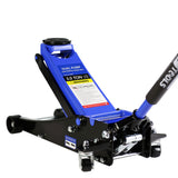 3T Hydraulic Ultra Low Floor Jack with Dual Pistons Quick Lift Pump Lifting Range 3.3"-19.7"