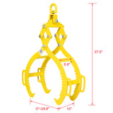 Pinzas de registro de elevación de troncos de madera de 4 garras Pinzas de agarre de acero sólido resistente de 28"