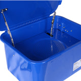 Mga Bahagi ng Gabinete Benchtop Automotive Washer na may 110v Electrical Pump 3.5 Gallon Blue