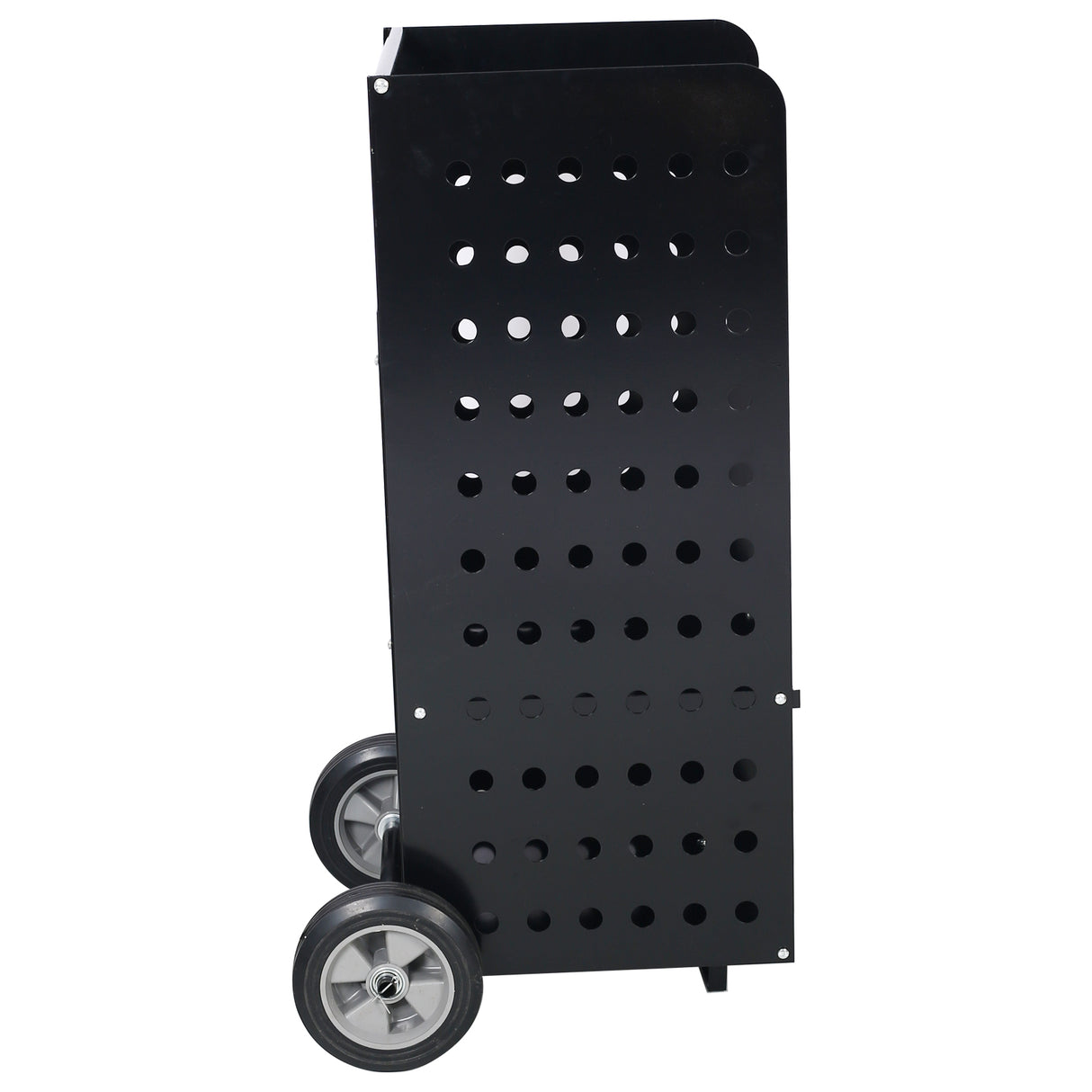 Firewood Fireplace Log Rolling Cart 200lbs Capacity Wood Rack Heavy Duty--Black