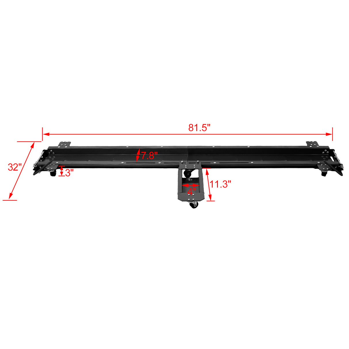 1250 lbs. Motorcycle Widow Cruiser-Dolly Steel Black