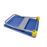 Carro de mano con plataforma plegable, 880 lbs. Capacidad 2 ruedas de freno giratorias - Azul