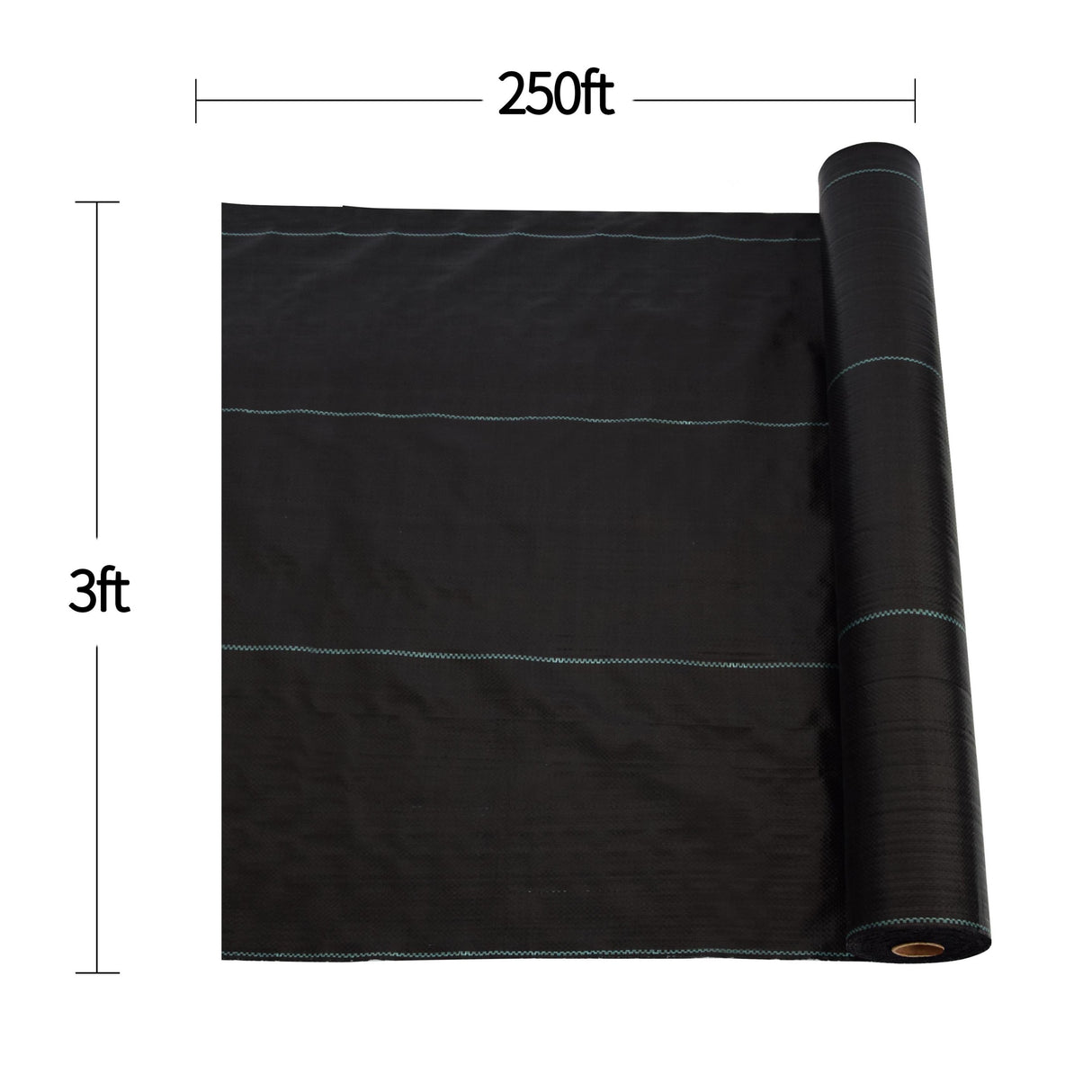 3.5oz Weed Barrier Landscape Fabric 3ft x 250ft Dual-Layer Heavy-Duty for Garden Greenhouse Pathway Orchard Control Easy to Set-up