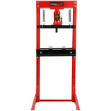 20 Ton Hydraulic Shop Floor Press Steel H-Frame Adjustable Working Table Stand Jack para sa Mga Gear at Bearing na Pula