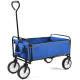 Vouwwagen Tuinwinkel Strandwagen Zwart Blauw