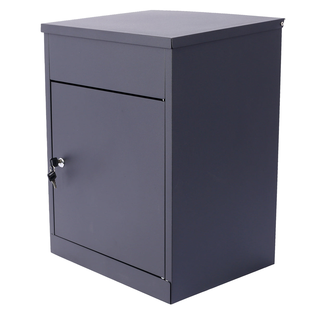 Package Delivery Boxes for Outside Mailbox Galvanized Steel Parcel Mailbox Wall Mounted Lockable Anti-Theft--Black