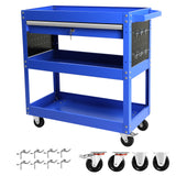 1-Drawer Utility Cart Rolling Tool Premium Heavy Duty Industrial Storage Organizer Mechanic Service with Wheels and Locking System