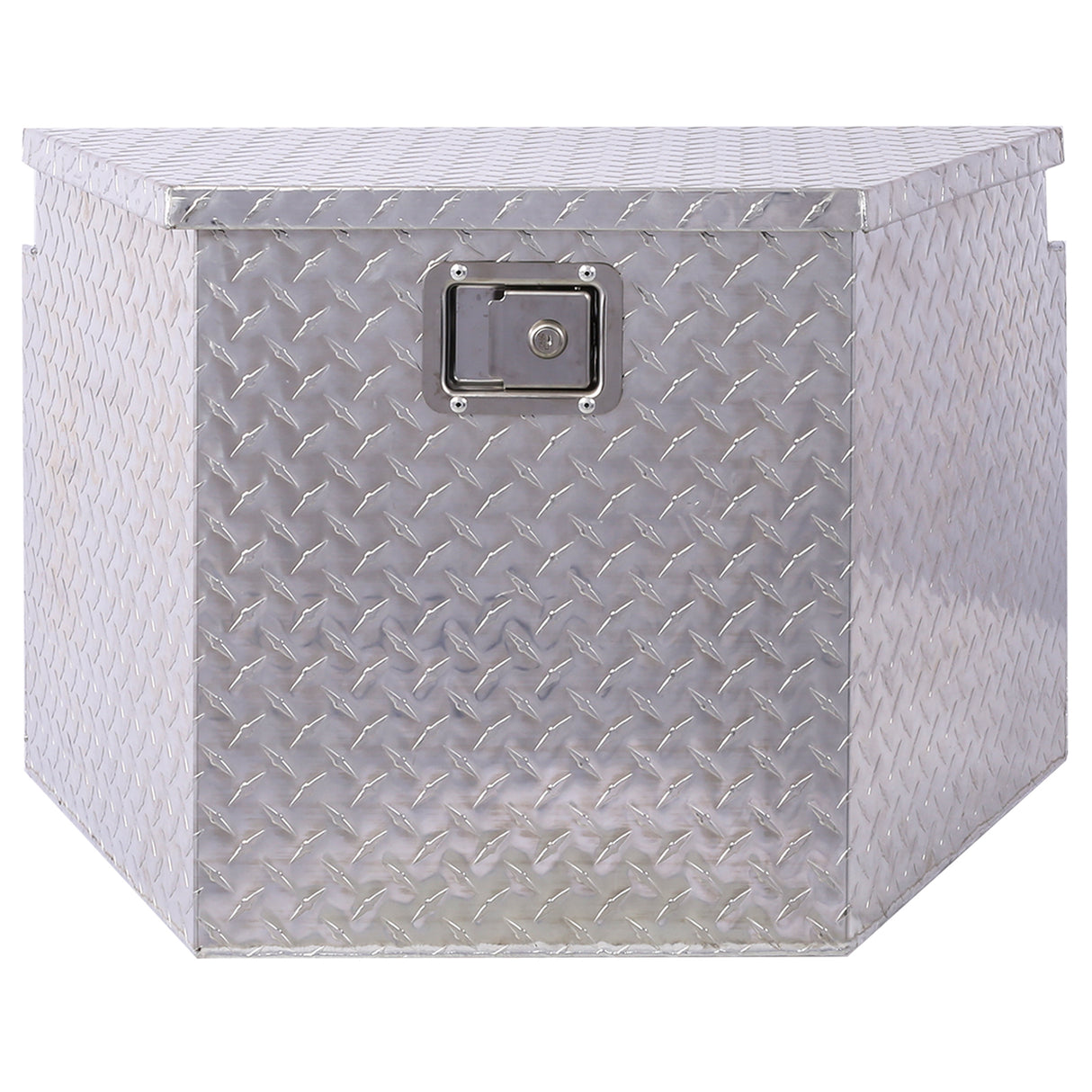 Caja de herramientas de aluminio de 29 pulgadas, caja de camión resistente, almacenamiento para camioneta y remolque al aire libre, organizador para vehículos recreativos debajo de la carrocería con llaves de bloqueo, plateado, 29x16,5x18,5 pulgadas