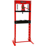 20 Ton Hydraulic Shop Floor Press Steel H-Frame Adjustable Working Table Stand Jack para sa Mga Gear at Bearing na Pula