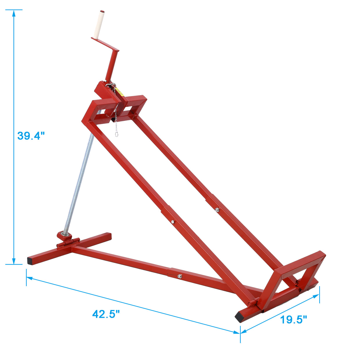 Gemakkelijke maaierlift voor zittractoren Lifter met een capaciteit van 800 lbs Opzit-reinigingshulpmiddel Universele gazontractor + 45 ° kanteling verstelbaar Rood