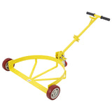 55 Gallon Drum Dolly 1pk 1200 lb Capacity Oil Barrel Drum Roller Cart Low Profile Steel Oil Drum Caddy Yellow