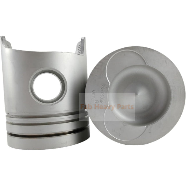 1 Piece Piston With Pin And Clips ME052792 Fits For Mitsubishi 6D22-3AT Engine Parts