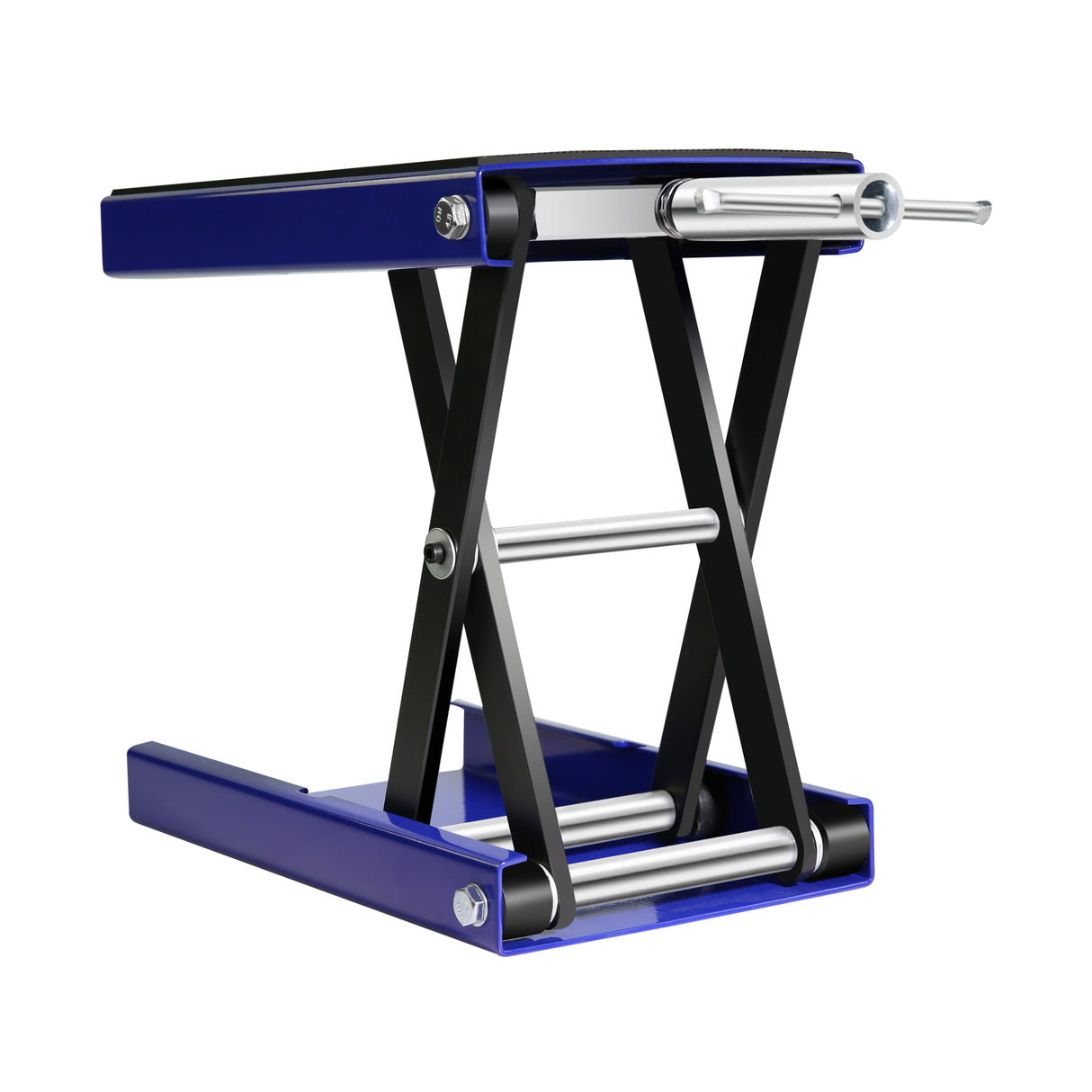 1100 LBS Motorcycle Scissor Lift Jack na may Malapad na Deck at Safety Pin 3.7"-14" Center Hoist Crank Stand Steel para sa Street Bikes Cruiser Bike Touring