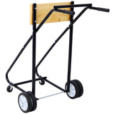 Outboard Boat Motor Stand Engine Carrier Cart Dolly for Storage 315lbs Weight Capacity w/Wheels (Wood)