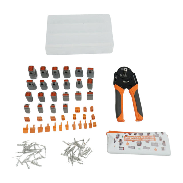 116 Piece Deutsch DTM Connector Starter Kit & Crimper