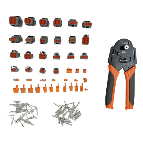 116 Piece Deutsch DTM Connector Starter Kit & Crimper