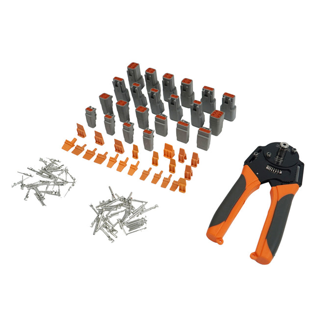 116 Piece Deutsch DTM Connector Starter Kit & Crimper