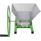 7L Manual Juicer Grinder Portable Fruit Crusher with Wheel Stainless Steel Scratter Pulper for Wine and Cider Pressing