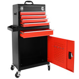 Tool Chest 5-Drawer Rolling Storage Cabinet na may Detachable Top Box Liner Universal Lockable Wheels Locking Mechanism Metal Cart para sa Garage Workshop