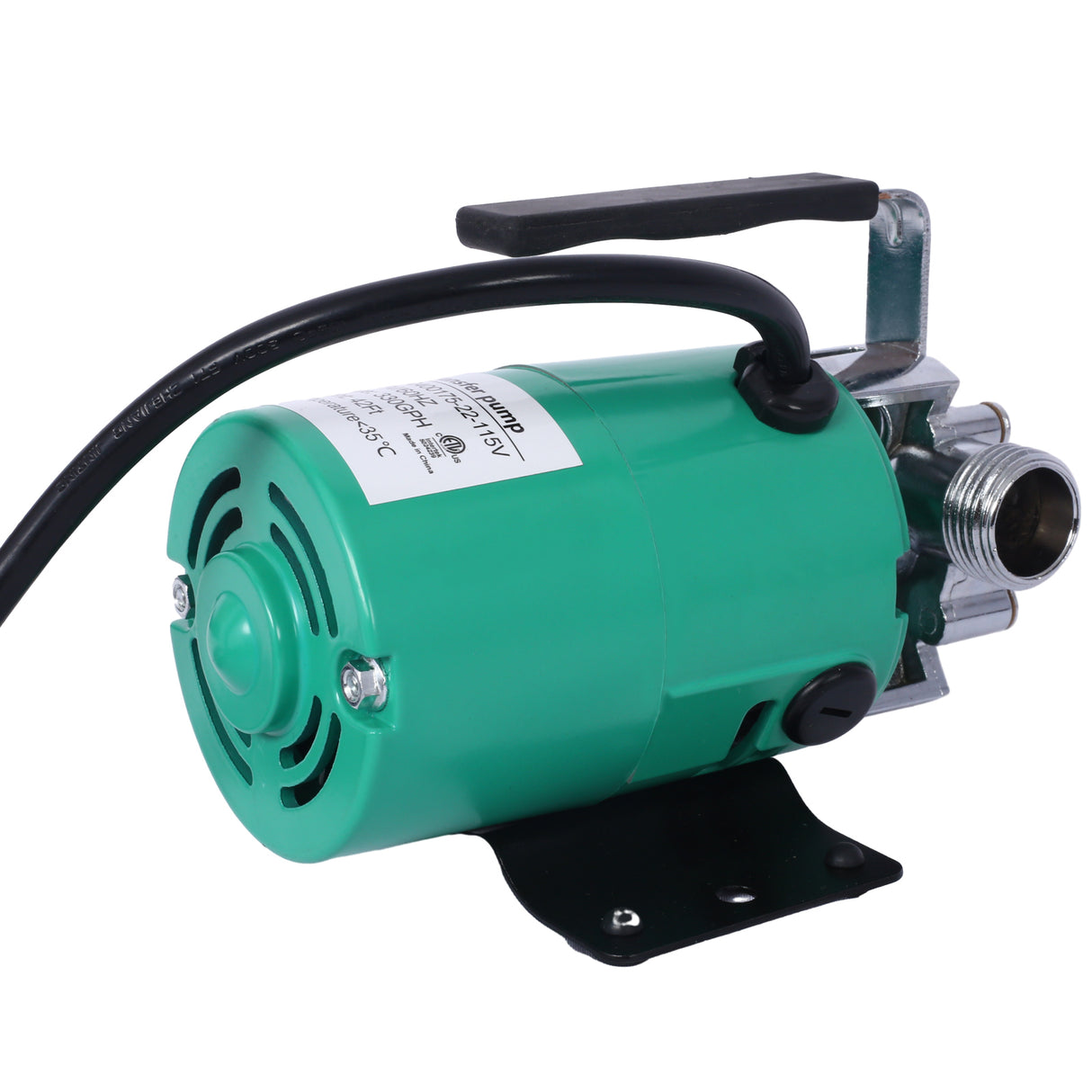 Water Transfer Pump 115V 330 Gallon Per Hour Portable Electric Utility na may ON/OFF Switch at 6' Water Hose Kit Alisin ang Tubig Mula sa Hardin na Hot Tub Pool Aquarium at Higit Pa