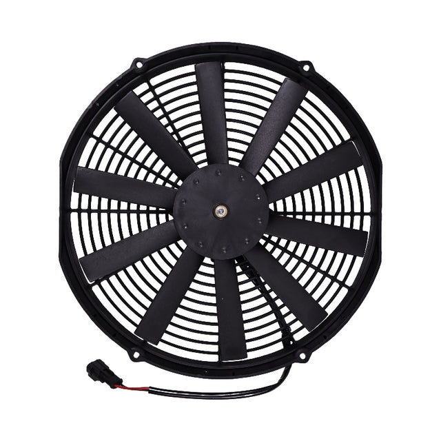 12V 14" Aftermarket Spal 30101509 VA08-AP51/C-23A Medium Profile Electric Puller Fan for Excavator Bulldozer Loader Roller Crane Truck Trailer