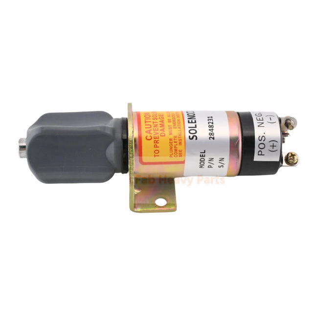 Solenoide di arresto di arresto 12 V 3 terminali 2848231 per motore Perkins 4.108 4.165 T6.3544 6.3544