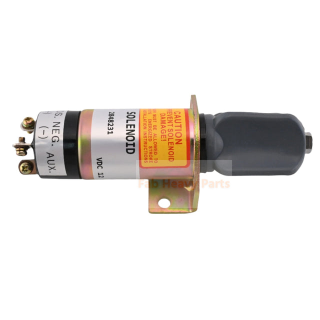 Solenoide de parada de apagado de 3 terminales de 12 V 2848231 para motor Perkins 4.108 4.165 T6.3544 6.3544