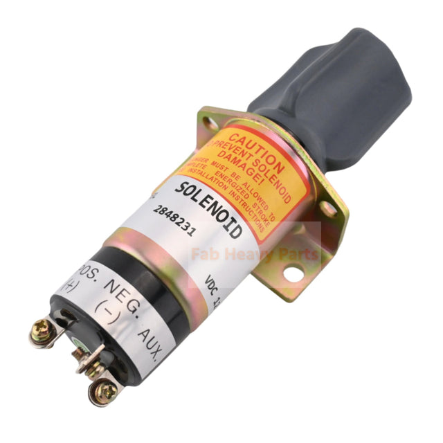 12 V 3 Anschlüsse Abschalt-Stopp-Magnetventil 2848231 für Perkins-Motor 4.108 4.165 T6.3544 6.3544