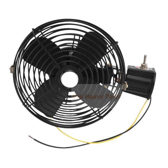 12V 6 Inch Cab Fan Air Circulating Fan for Excavator Loader Backhoe Tractor