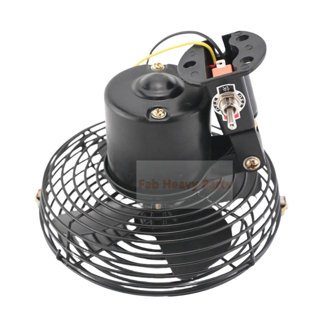 12V 6 Inch Cab Fan Air Circulating Fan for Excavator Loader Backhoe Tractor